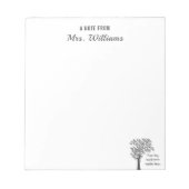 小さな素晴らし種の先生が力強い木を育てる ノートパッド (正面)