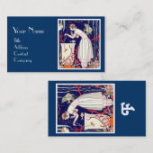 小さな素晴らし魚、デコ美しいファッションモノグラム 名刺 (正面/裏面)