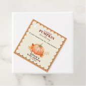 小さな素朴かぼちゃかわいい秋赤ちゃんシャワー フェイバータグ (インサイチュ)