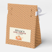 小さな素朴かぼちゃかわいい秋赤ちゃんシャワー フェイバーボックス (裏面サイド)