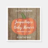 小さな素朴かぼちゃの方法で秋赤ちゃんシャワー スタンダードカクテルナプキン (正面)
