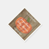 小さな素朴かぼちゃの方法で秋赤ちゃんシャワー スタンダードカクテルナプキン (角)