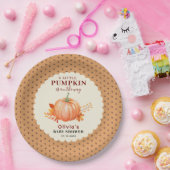 小さな素朴かぼちゃの秋の赤ちゃんシャワー ペーパープレート (パーティー)