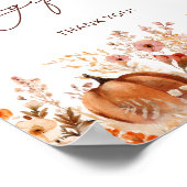 小さな素朴かぼちゃの秋カードとギフト ポスター (角)