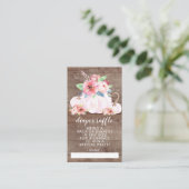 小さな素朴かぼちゃの赤ちゃんシャワーおむつラッフル エンクロージャーカード (スタンド正面)