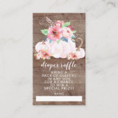 小さな素朴かぼちゃの赤ちゃんシャワーおむつラッフル エンクロージャーカード (正面)