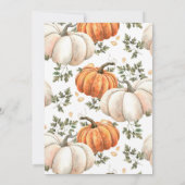 小さな素朴かぼちゃの赤ちゃんシャワー招待状 招待状 (裏面)