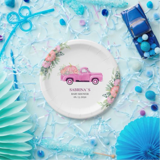 小さな素朴かぼちゃの赤ちゃんシャワー紙プレート ペーパープレート (パーティー)