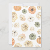 小さな素朴かぼちゃの赤ちゃんシャワー 招待状 (裏面)