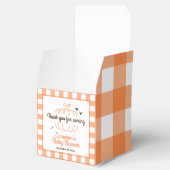 小さな素朴かぼちゃ男女兼用の赤ちゃんシャワー フェイバーボックス (オープン)