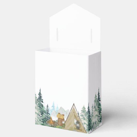 小さな素朴キャンパーの赤ちゃんシャワー フェイバーボックス (オープン)