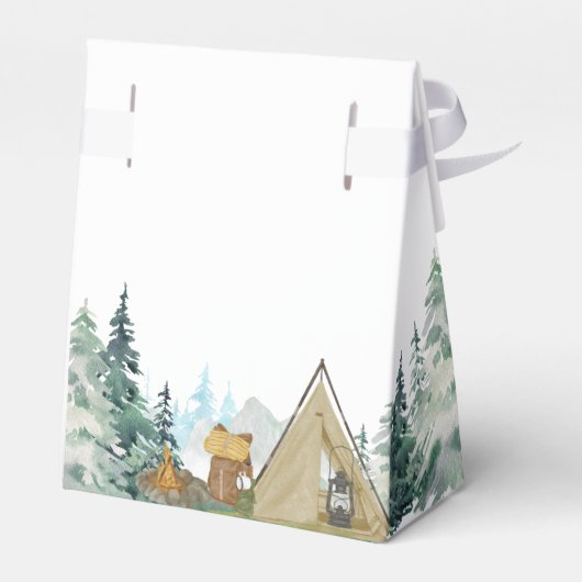 小さな素朴キャンパーの赤ちゃんシャワー フェイバーボックス (裏面サイド)