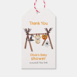 小さな素朴ブハロウィーン服ベビースシャワー ギフトタグ