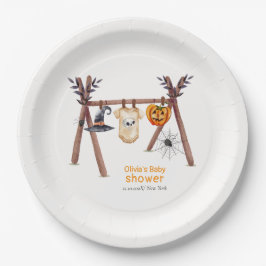 小さな素朴ブハロウィーン服ベビースシャワー ペーパープレート