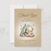 小さな素朴冒険家テディベアベビー サンキューカード (正面)