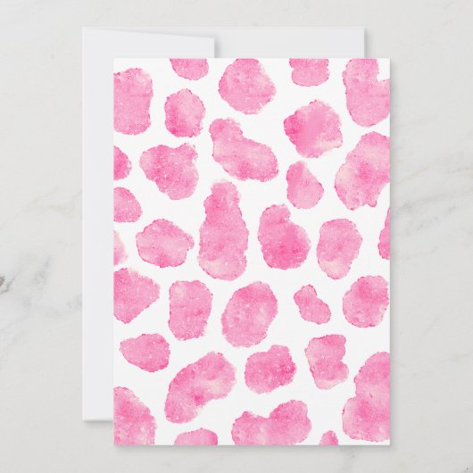 小さな素朴女性のカーボーイ西部の牛の赤ちゃんシャワー 招待状 (裏面)