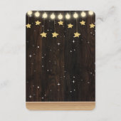 小さな素朴白い子羊の赤ちゃんシャワー エンクロージャーカード (裏面)