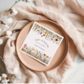 小さな素朴野草花の赤ちゃんシャワー スタンダードカクテルナプキン