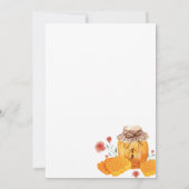 小さな素朴野草蜂蜜ビーベイビーシャワー サンキューカード (裏面)