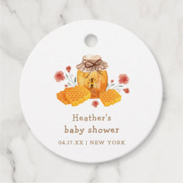 小さな素朴野草蜂蜜ビーベイビーシャワー フェイバータグ