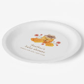 小さな素朴野草蜂蜜ビーベイビーシャワー ペーパープレート (アングル)