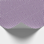 小さな紫と白の蛇行模様 ラッピングペーパー (角)