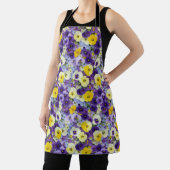 小さな紫と黄色のパンジー エプロン (インサイチュ)