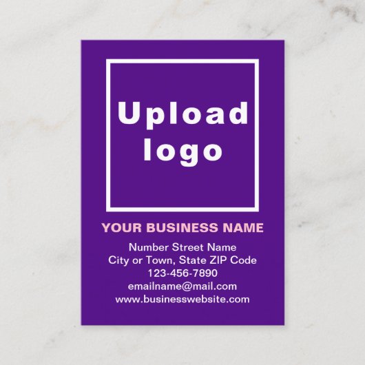 小さな紫の名刺にビジネスブランドのポートレート 名刺 (正面)
