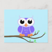 小さな紫色のフクロウ空白の – 葉書 ポストカード (正面)