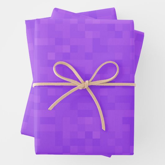 小さな紫色のモザイク正方形タイル、ギフトラップシート ラッピングペーパーシート (インサイチュ)