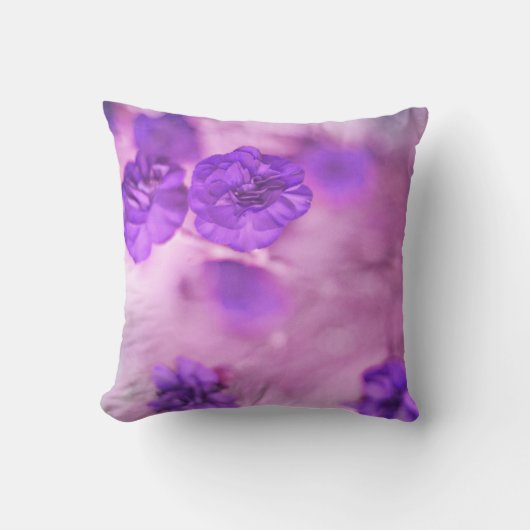 小さな紫色の花アメリカのモジョ枕 クッション (正面)
