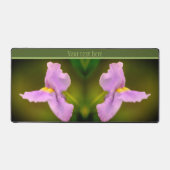 小さな紫色の野生のランのパーソナライズされた花 デスクマット (正面)