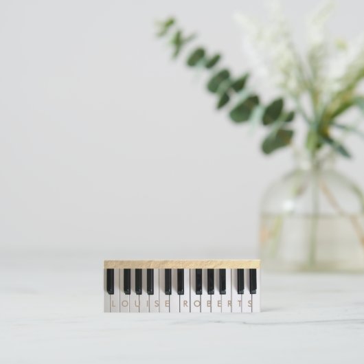 小さな細かいピアノ音楽 スキニー名刺 (スタンド正面)