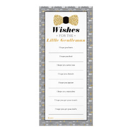 小さな紳士、ベビーシャワーのためのウィッシュ ラックカード