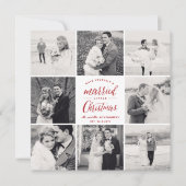 小さな結婚したクリスマス8写真モダン結婚の シーズンカード (正面)