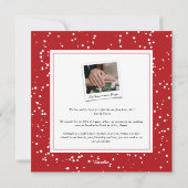 小さな結婚したクリスマス8写真モダン結婚の シーズンカード (裏面)