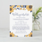 小さな結婚式のお知らせ　ひまわりと花の水彩 案内状 (スタンド正面)