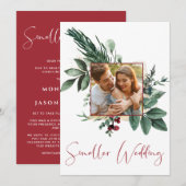 小さな結婚式のクリスマスグリーン写真 案内状 (正面/裏面)
