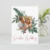 小さな結婚式のフォトクリスマスグリーン 案内状 (スタンド正面)