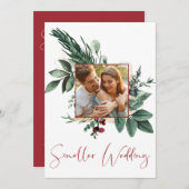小さな結婚式のフォトクリスマスグリーン 案内状 (正面/裏面)