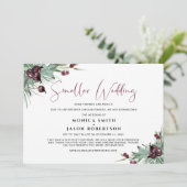 小さな結婚式のホリデー パープル ベリー ホリー 案内状 (スタンド正面)