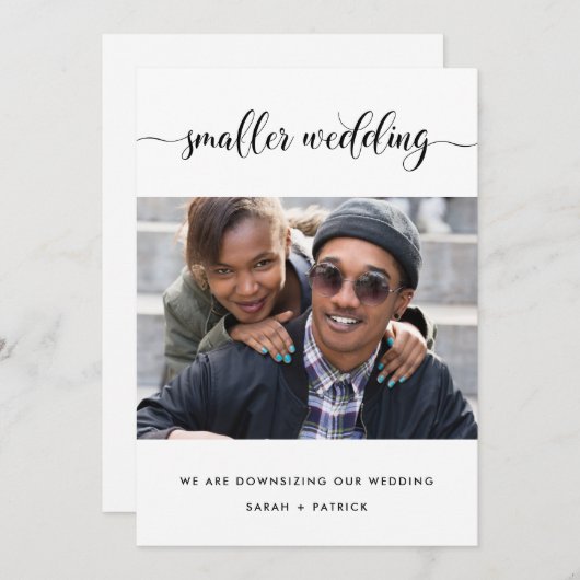 小さな結婚式の写真 案内状 (正面/裏面)