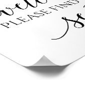 小さな結婚式の席次表サイン（8 x 10） ポスター (角)