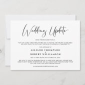 小さな結婚式の最新情報　計画変更の写真 案内状 (正面)