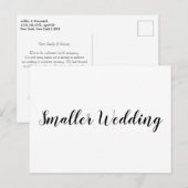 小さな結婚式 エレガント シンプル アナウンス 案内ポストカード (正面/裏面)