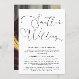 小さな結婚式 | ゲスト数を減らしてのご案内 招待状