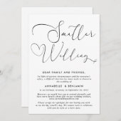 小さな結婚式 | ゲスト数を減らしてのご案内 招待状 (正面/裏面)