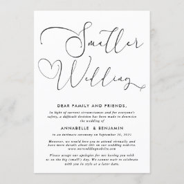 小さな結婚式 | ゲスト数を減らしてのご案内 招待状