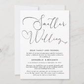 小さな結婚式 | ゲスト数を減らすお知らせ 招待状 (正面)