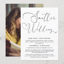 小さな結婚式 | ゲスト数を減らすお詫び 招待状